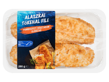 Alaszkai tőkehalfilé bundában (Lidl Plus)