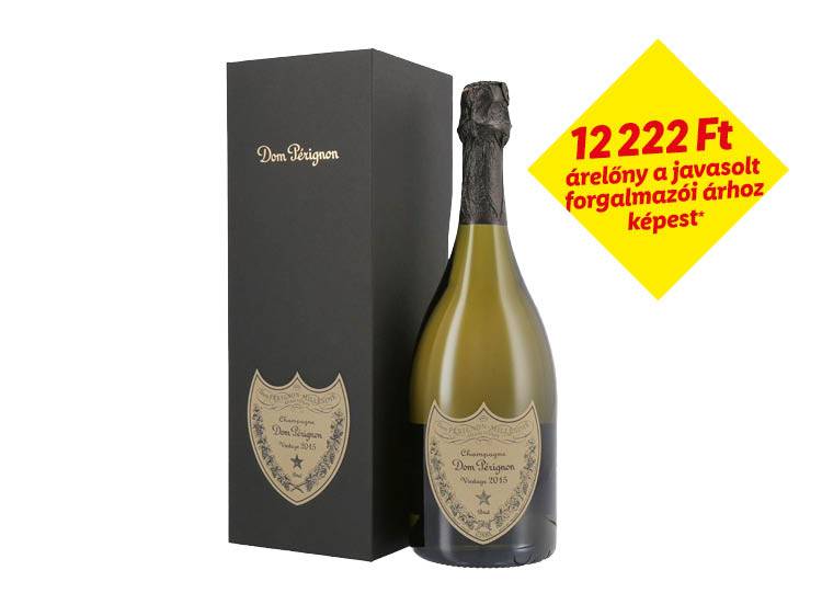 Dom Pérignon Vintage 2015 pezsgő díszdobozban, 12222 Ft árelőnnyel.