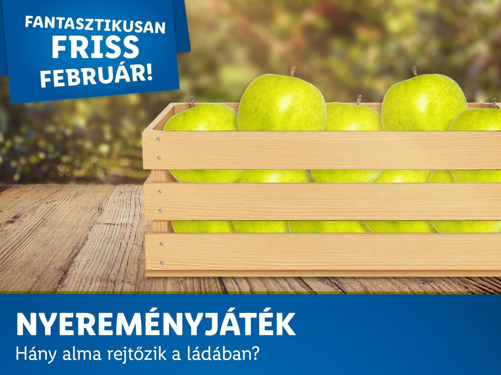 "Hány alma rejtőzött a ládában?" nyereményjáték