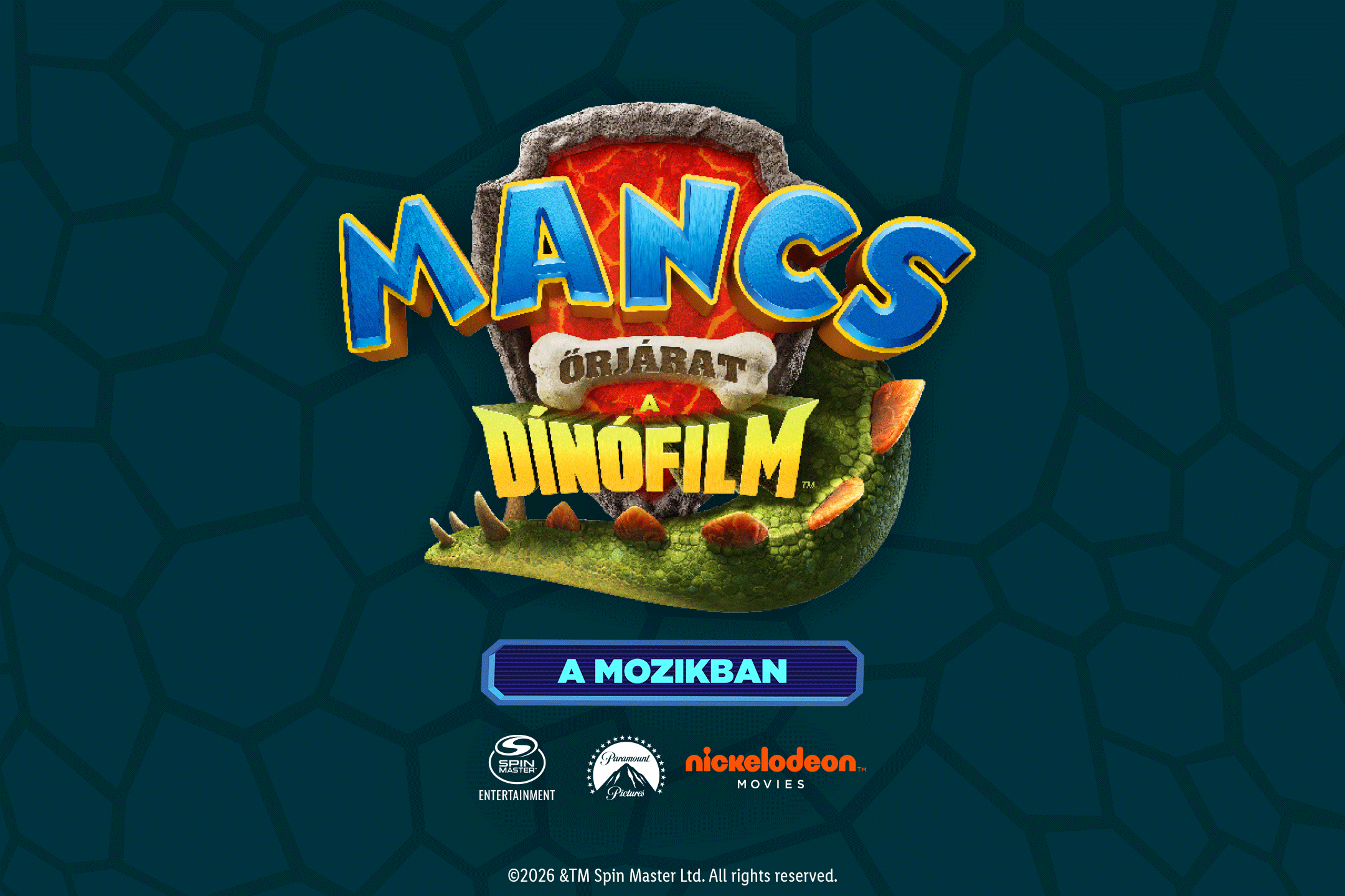 A Mancs őrjárat kutyusai és dinoszauruszok egy dzsungelben, a film címe: Mancs őrjárat a dinófilm.