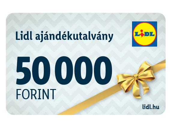 5 x 50 000 Ft értékű Lidl ajándékutalvány