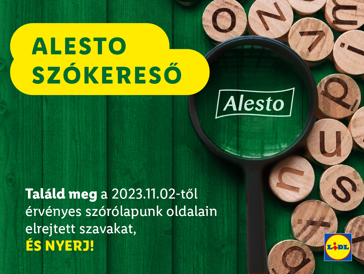 Alesto szókereső - Facebook nyereményjáték