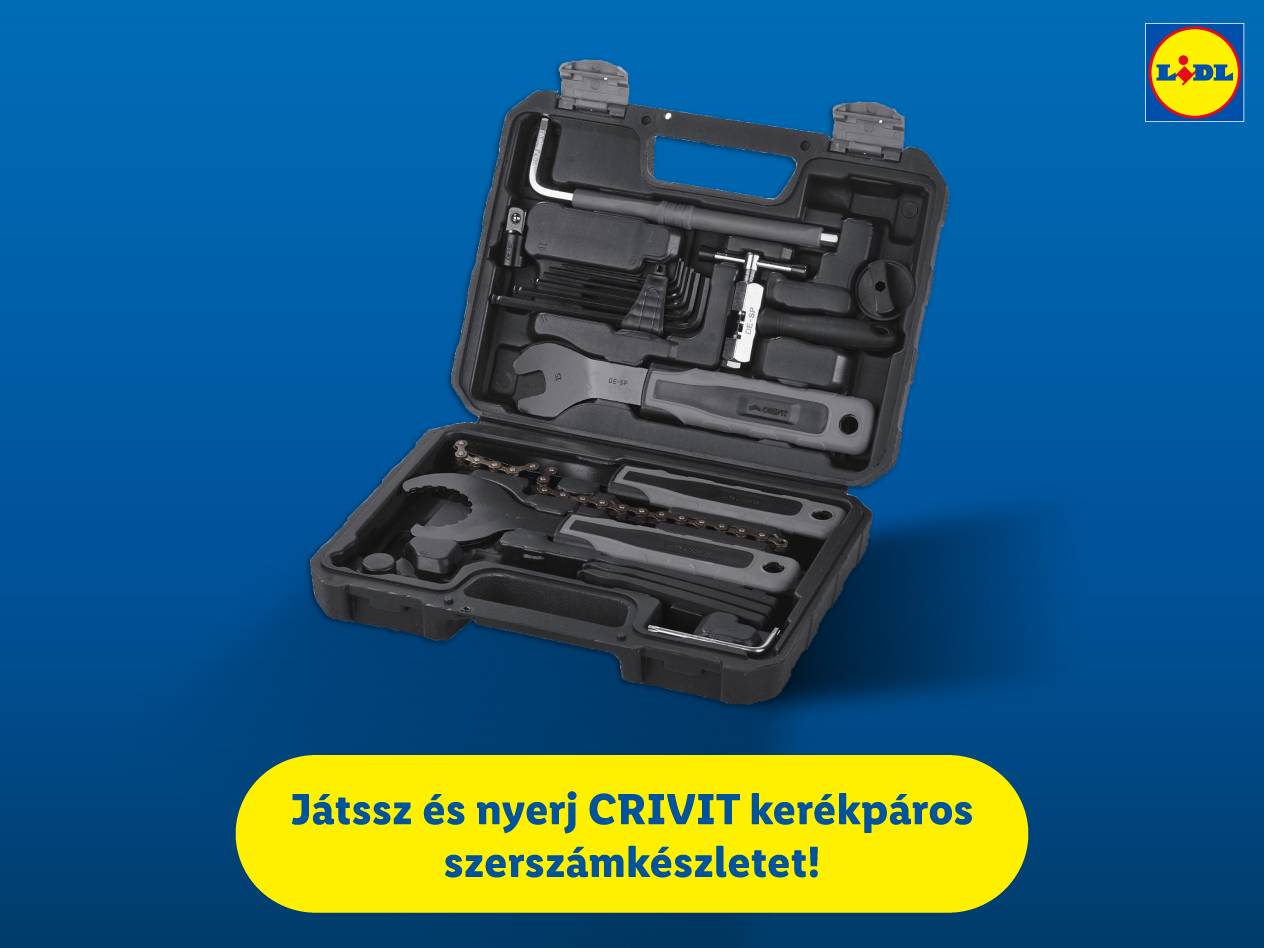 "Játssz és nyerj CRIVIT kerékpáros szerszámkészletet" nyereményjáték