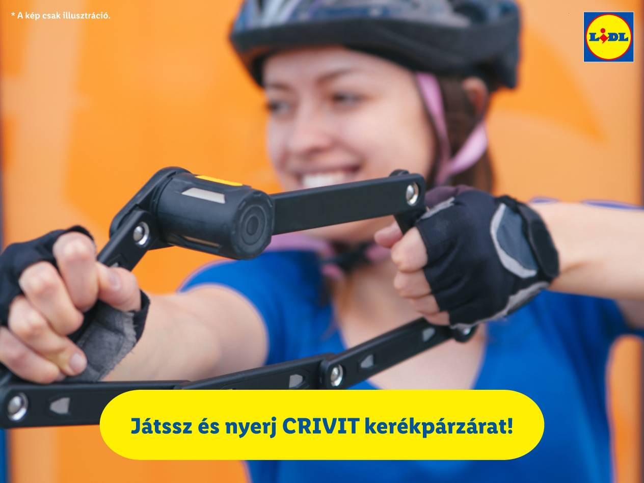 "Játssz és nyerj CRIVIT kerékpárzárat" nyereményjáték